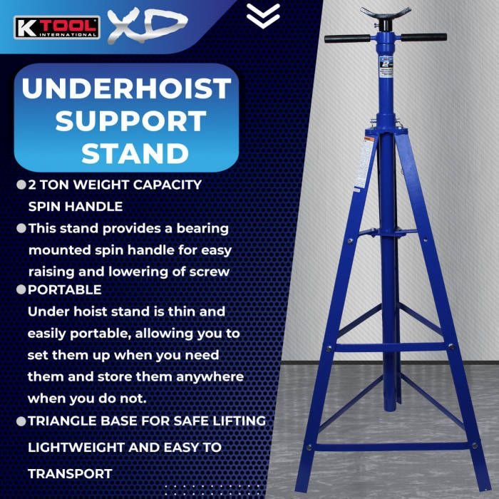 K Tool 2 Ton Under Hoist Jack Stand - 图片 2