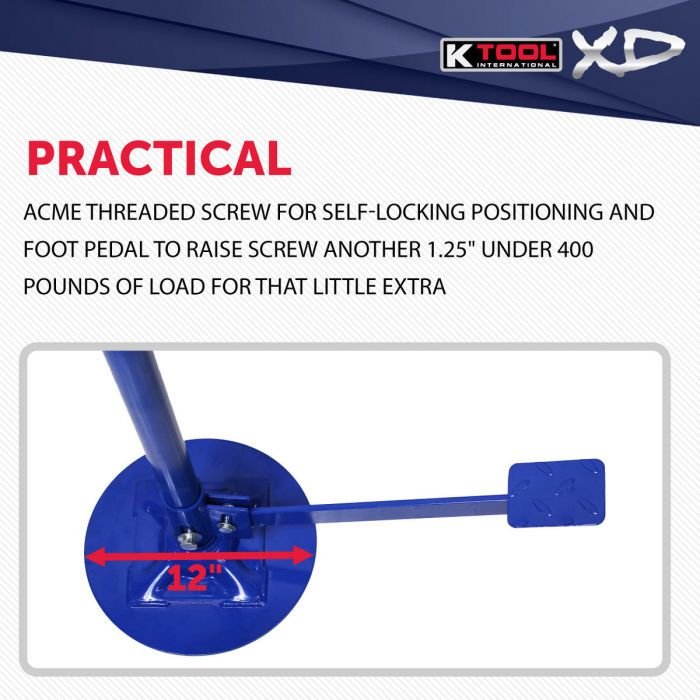 K Tool 3/4 Ton Under Hoist Jack Stand with Pedal - 图片 5