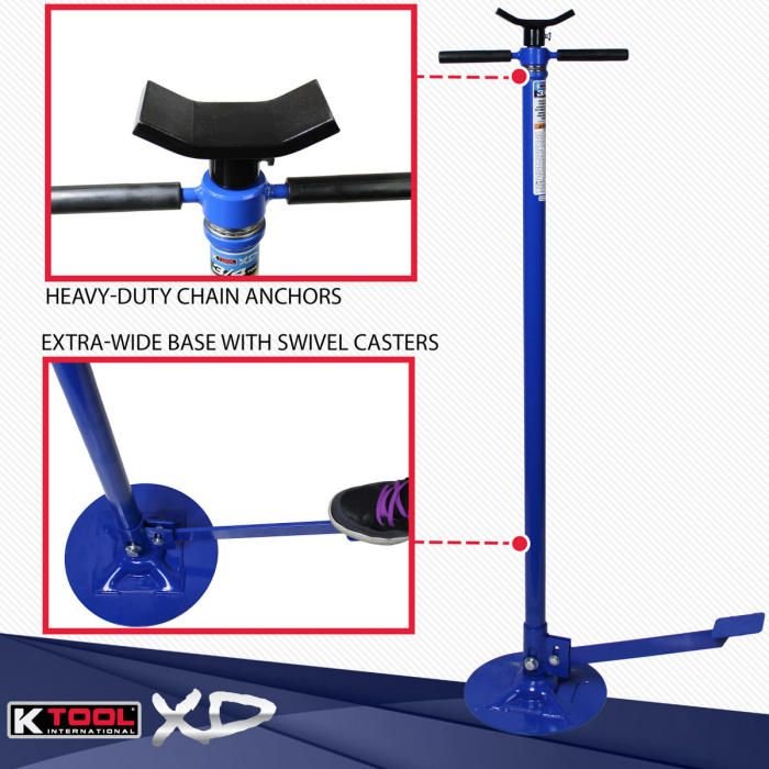 K Tool 3/4 Ton Under Hoist Jack Stand with Pedal - 图片 6