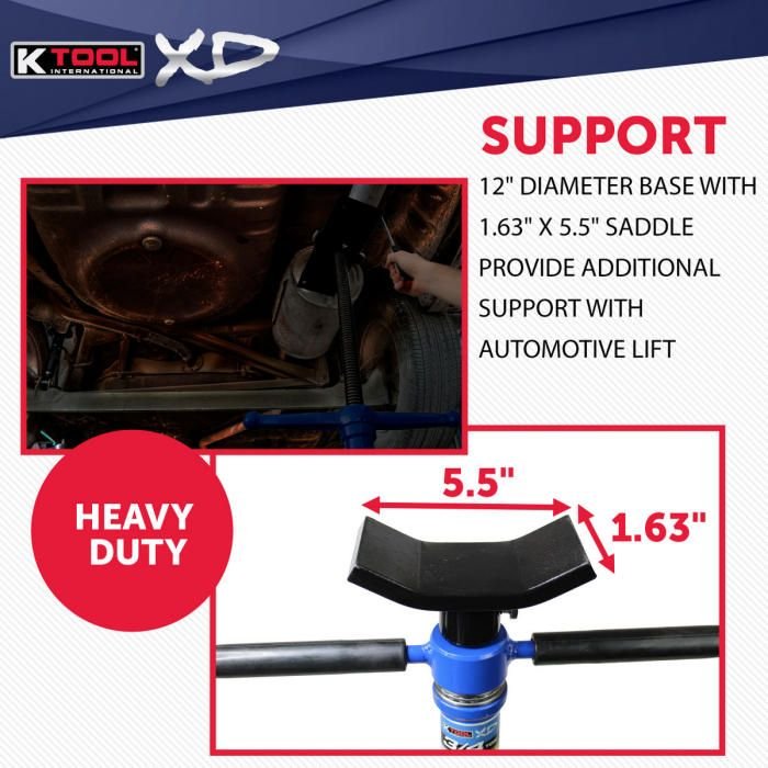 K Tool 3/4 Ton Under Hoist Jack Stand with Pedal - 图片 7