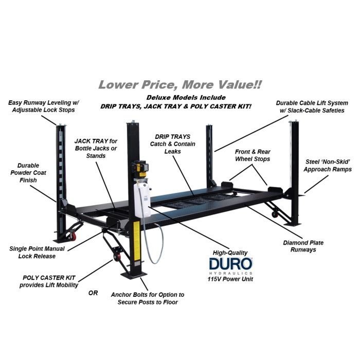 Tuxedo Extended Four Post Auto Lift - 图片 5